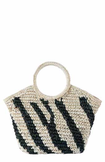 Naomi Woven Raffia Tote Bag
