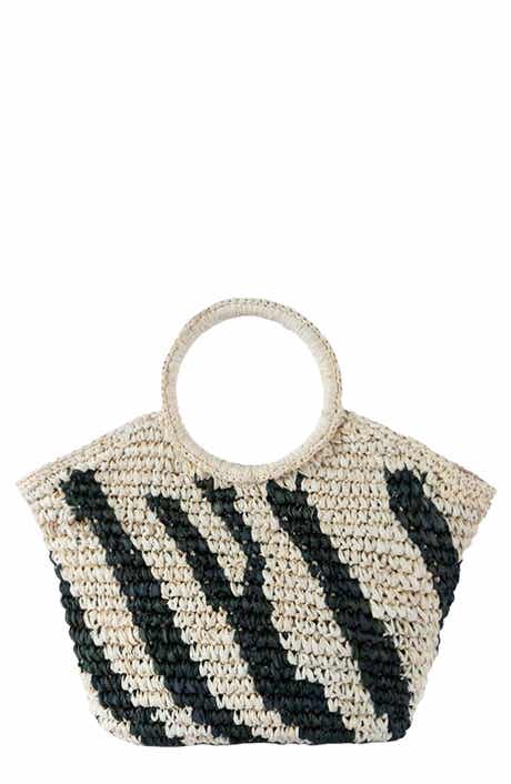 Naomi Woven Raffia Tote Bag