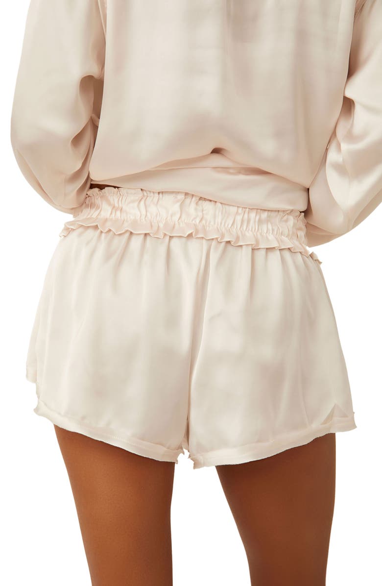 Free People Like Honey Satin Pajama Shorts, Alternate, color,