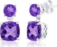 SIMONA Sterling Silver Semiprecious Stone Drop Earrings