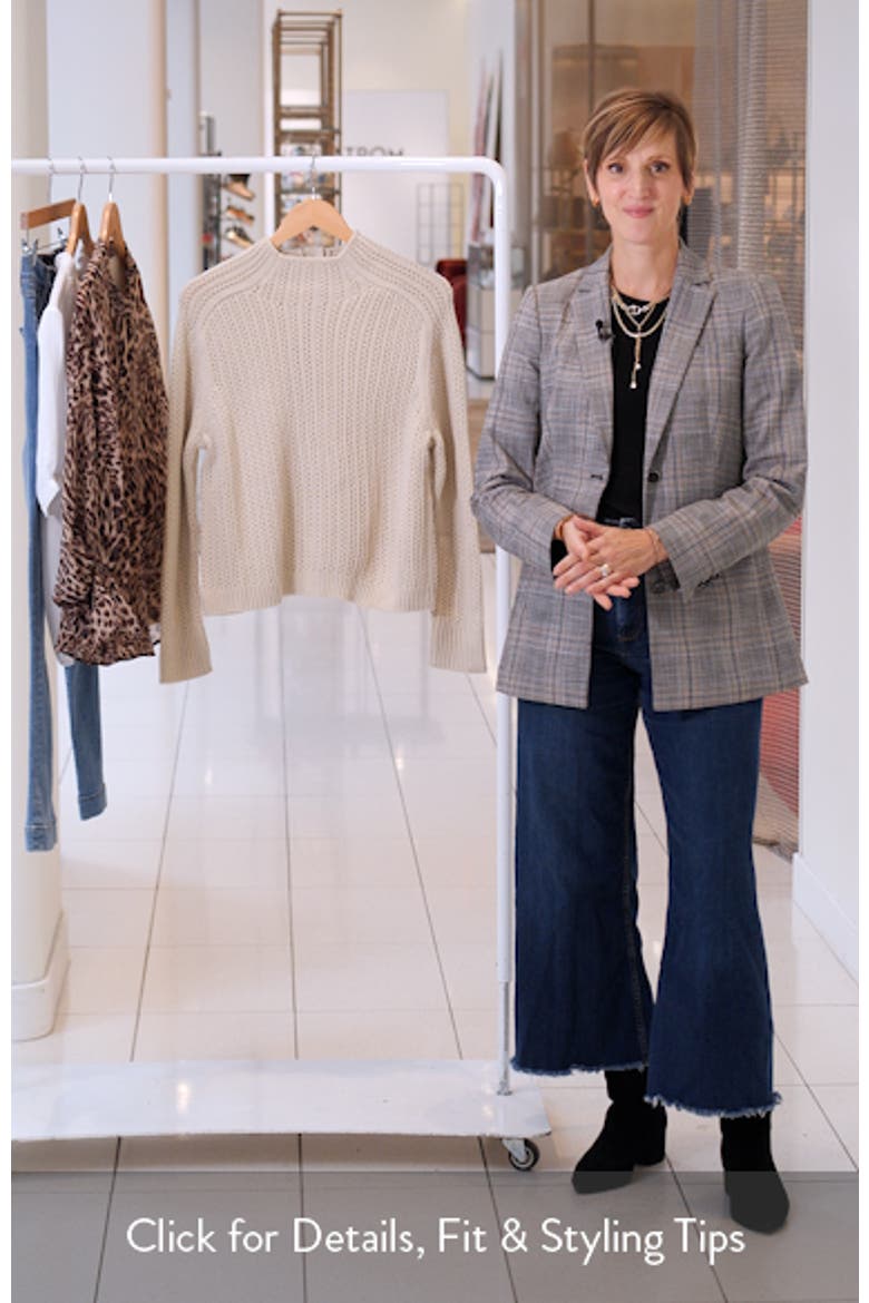 Pointelle Funnel Neck Sweater video