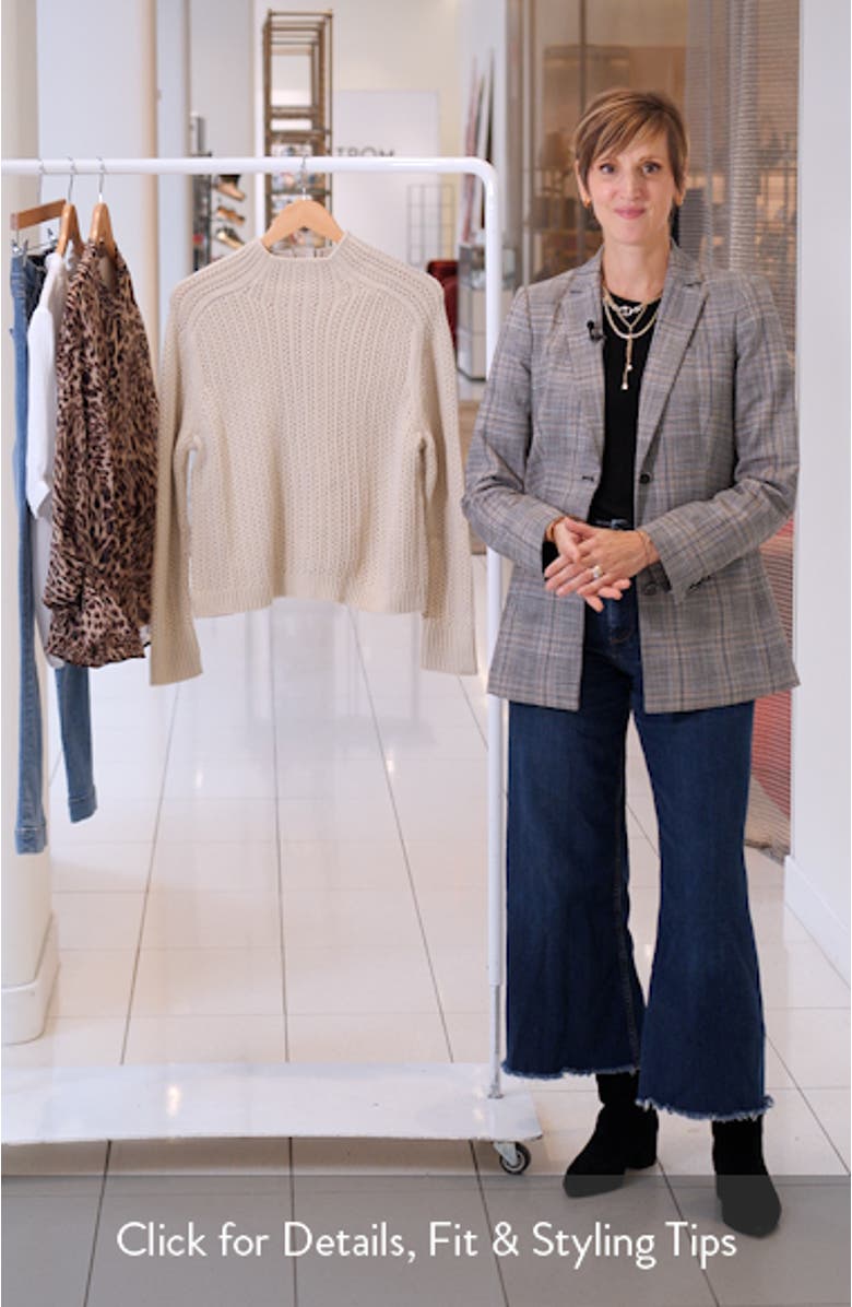 Pointelle Funnel Neck Sweater, sales video thumbnail