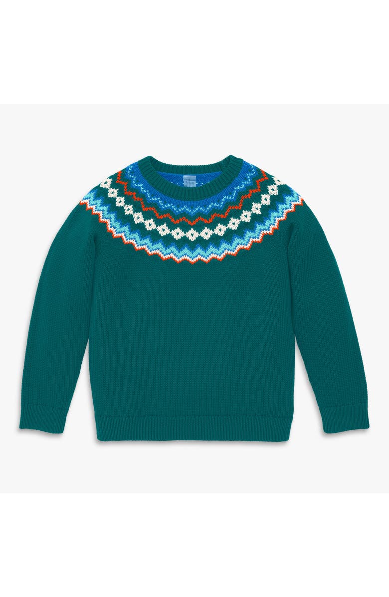 Primary Kids Fair Isle Sweater, Main, color, Spruce