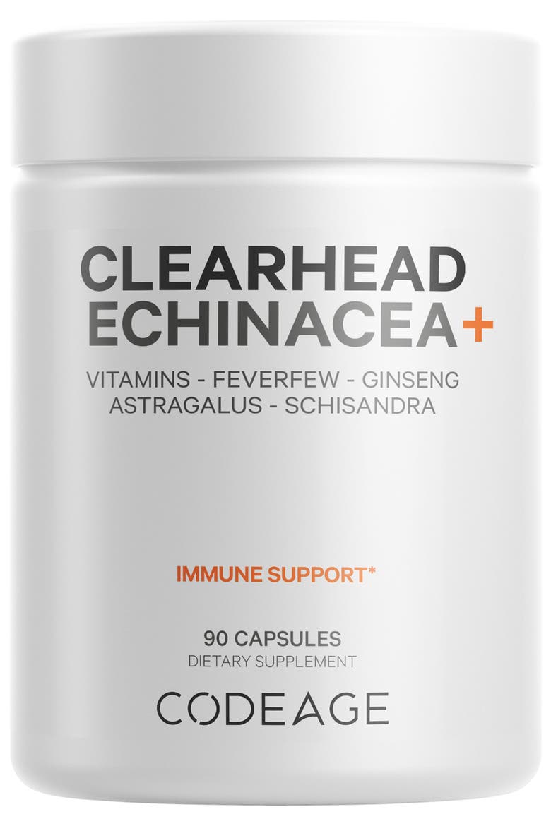 Clearhead Echinacea + Vitamins Supplement, Main, color, White