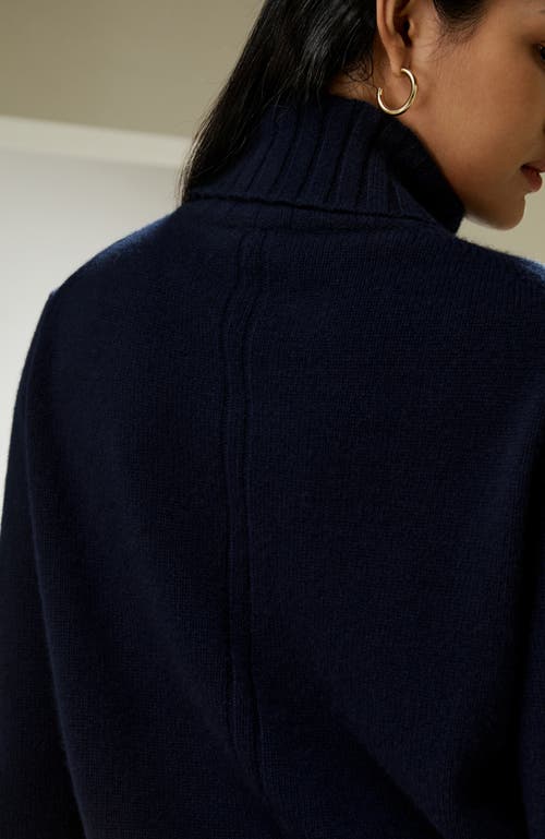 Lilysilk Turtleneck Sweater With Rib Hemline