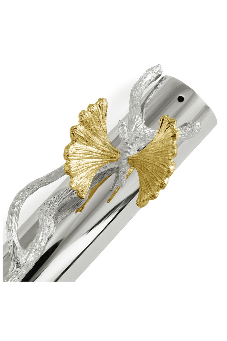 Butterfly Ginkgo Luxe Mezuzah, Alternate, color, SILVER