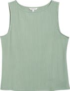 Liverpool Los Angeles Boat Neck Sleeveless Rib Top
