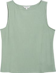 Liverpool Los Angeles Boat Neck Sleeveless Rib Top