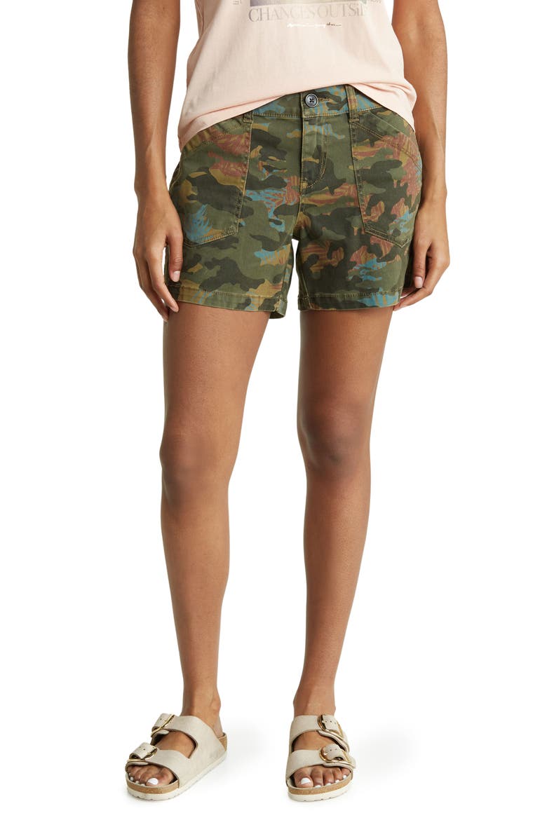 Alix Stretch Twill 5" Shorts, Main, color, BAY LEAF