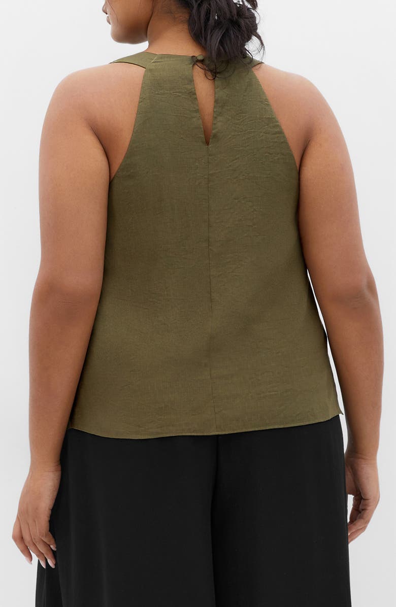 City Chic Paloma Sleevless Top, Alternate, color, Light Khaki