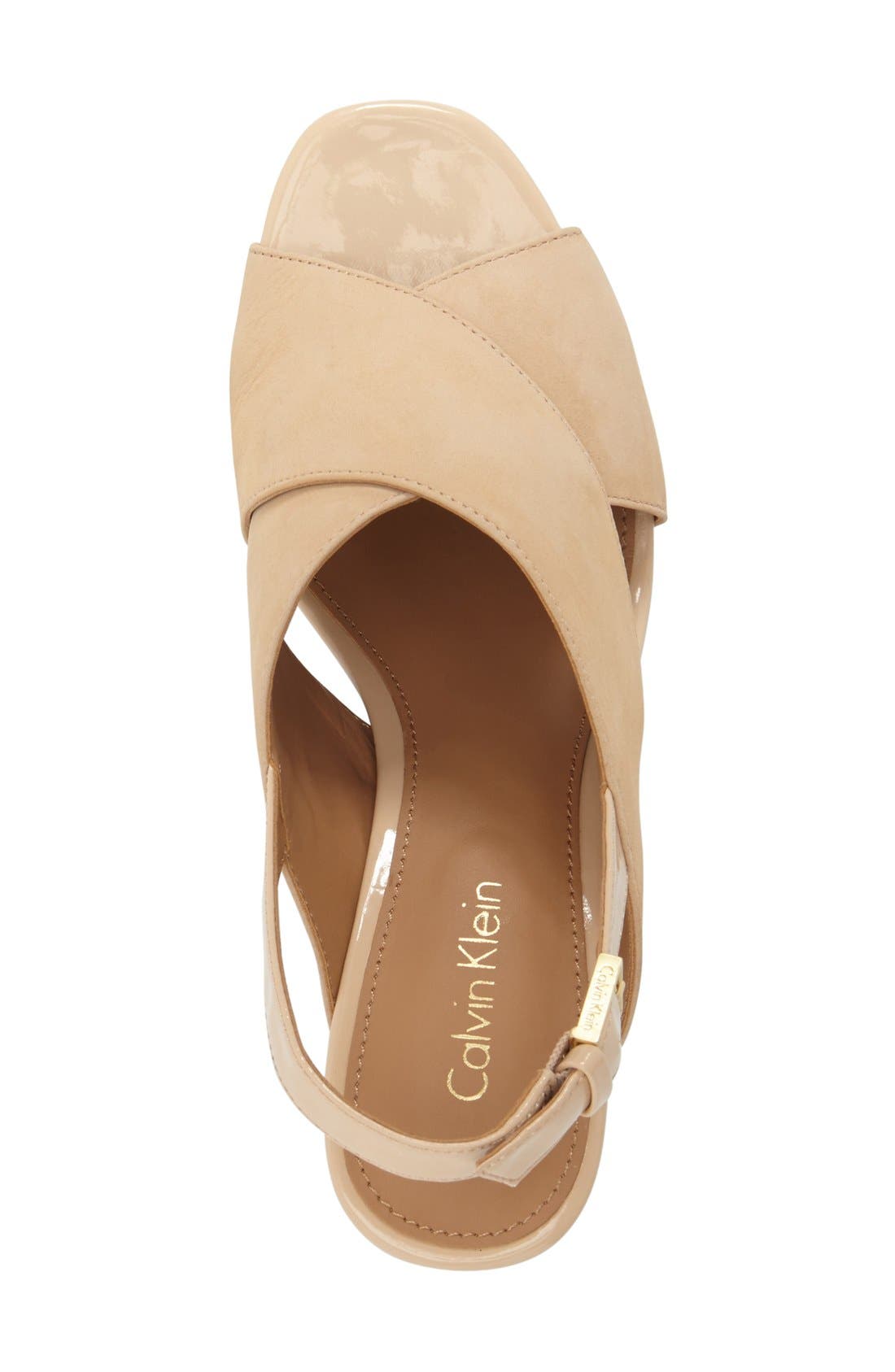 Calvin Klein 'Cindya' Slingback Sandal, Alternate, color, 