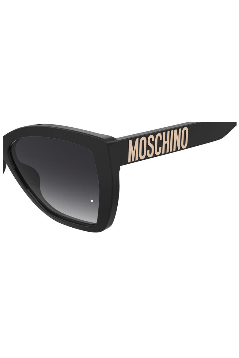 55mm Gradient Cat Eye Sunglasses, Alternate, color, BLACK