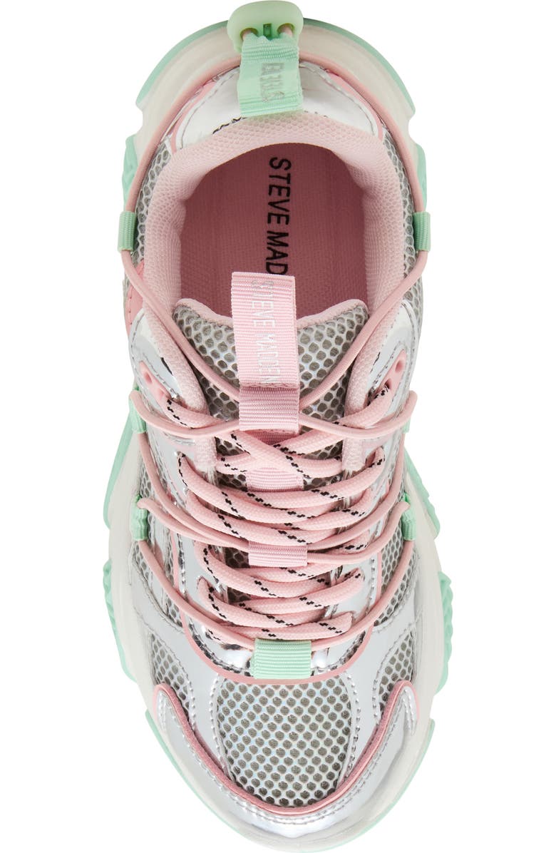 Steve Madden Kids' Jkey Sneaker, Alternate, color, Mint Multi