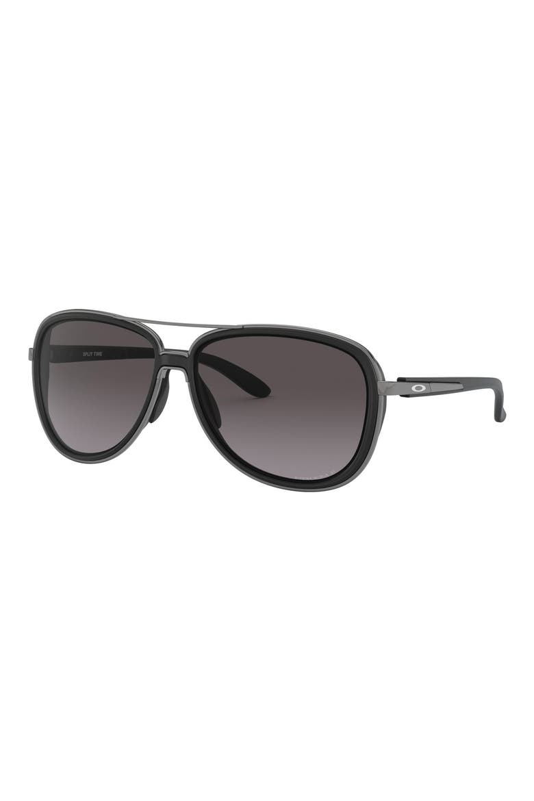 Split Time 58mm Prizm™ Pilot Sunglasses, Alternate, color, VELVET BLACK/ PRIZM GREY GRAD