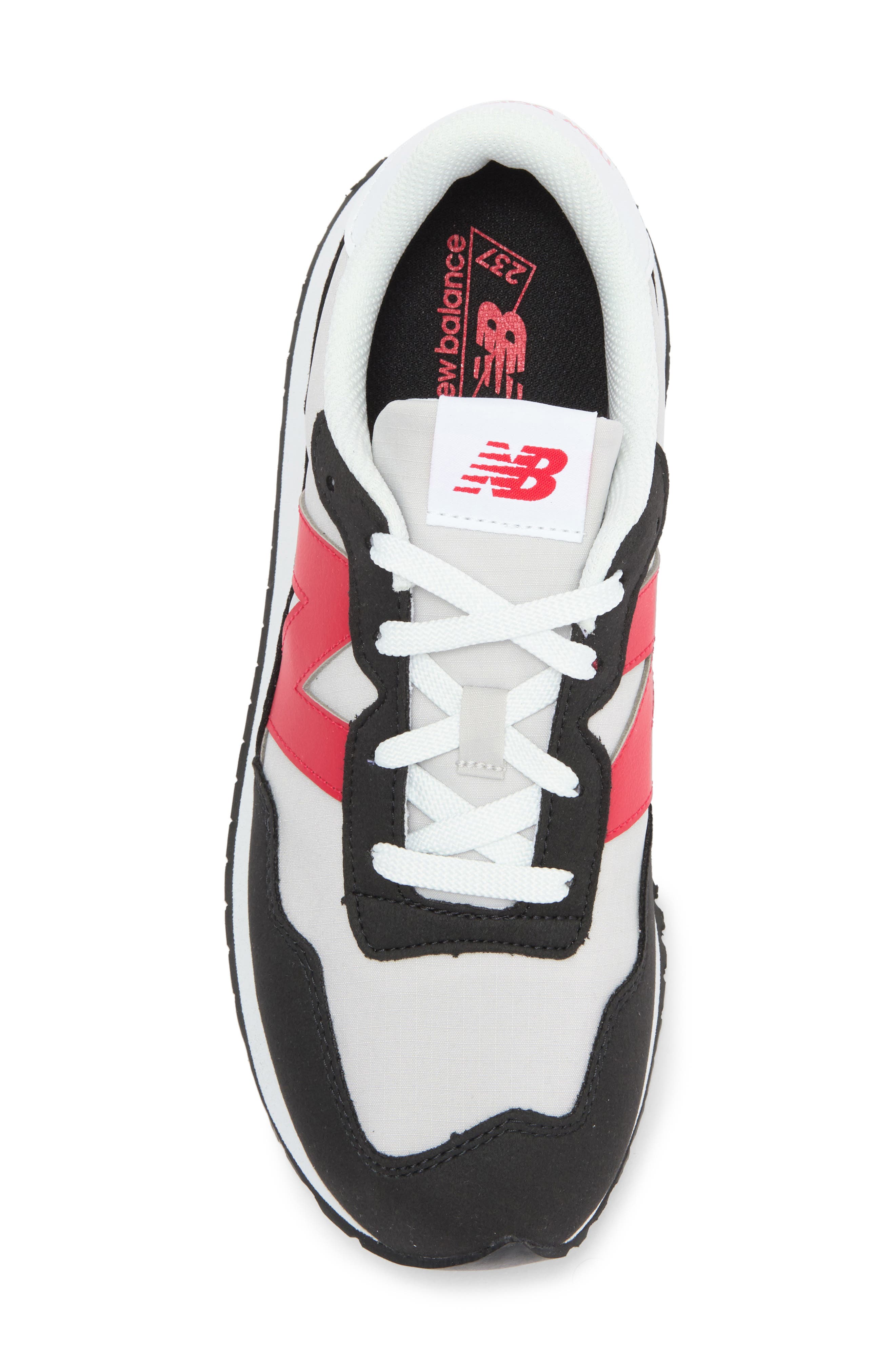 New Balance Kids' 237 Sneaker, Alternate, color, Grey Matter/ True Red