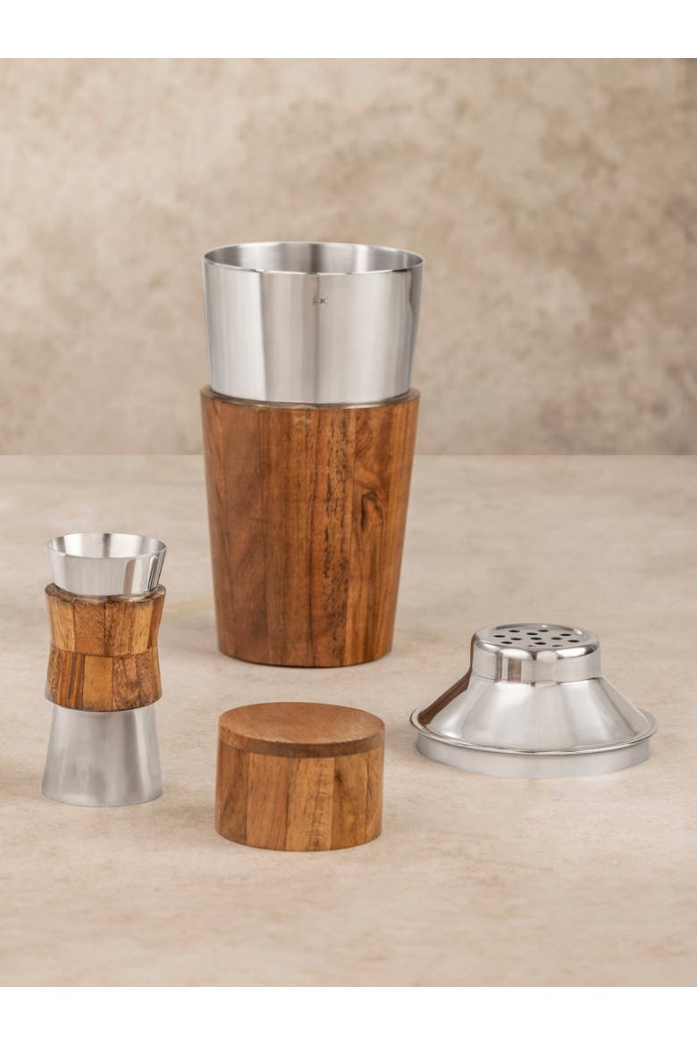 Chicago Cocktail Set, Alternate, color, Brown & Silver