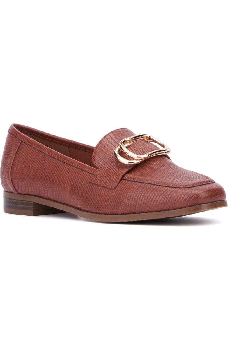 NEW YORK AND COMPANY Ramira Buckle Loafer, Main, color, Cognac
