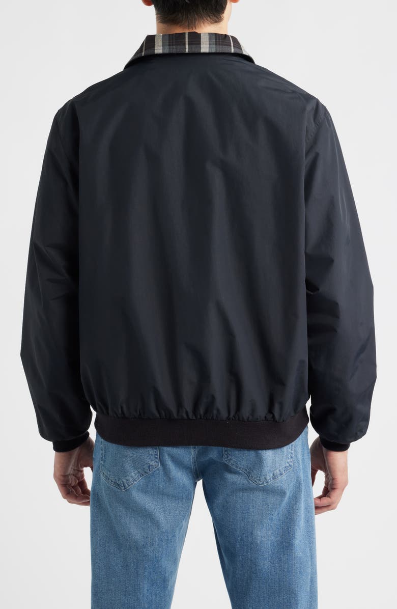 L.L.Bean Flannel Lined Water Resistant Warm-Up Jacket, Alternate, color, Midnight Black