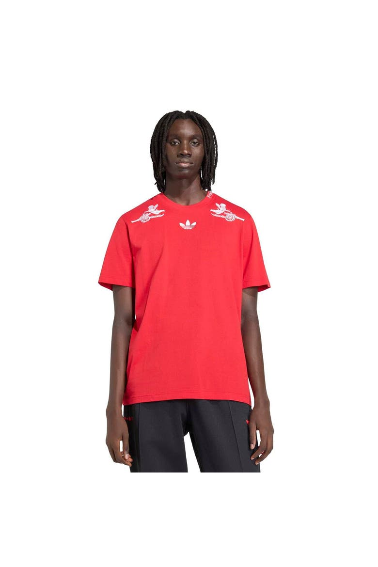 Men's adidas  Red Arsenal x Places+Faces T-Shirt, Main, color, Red