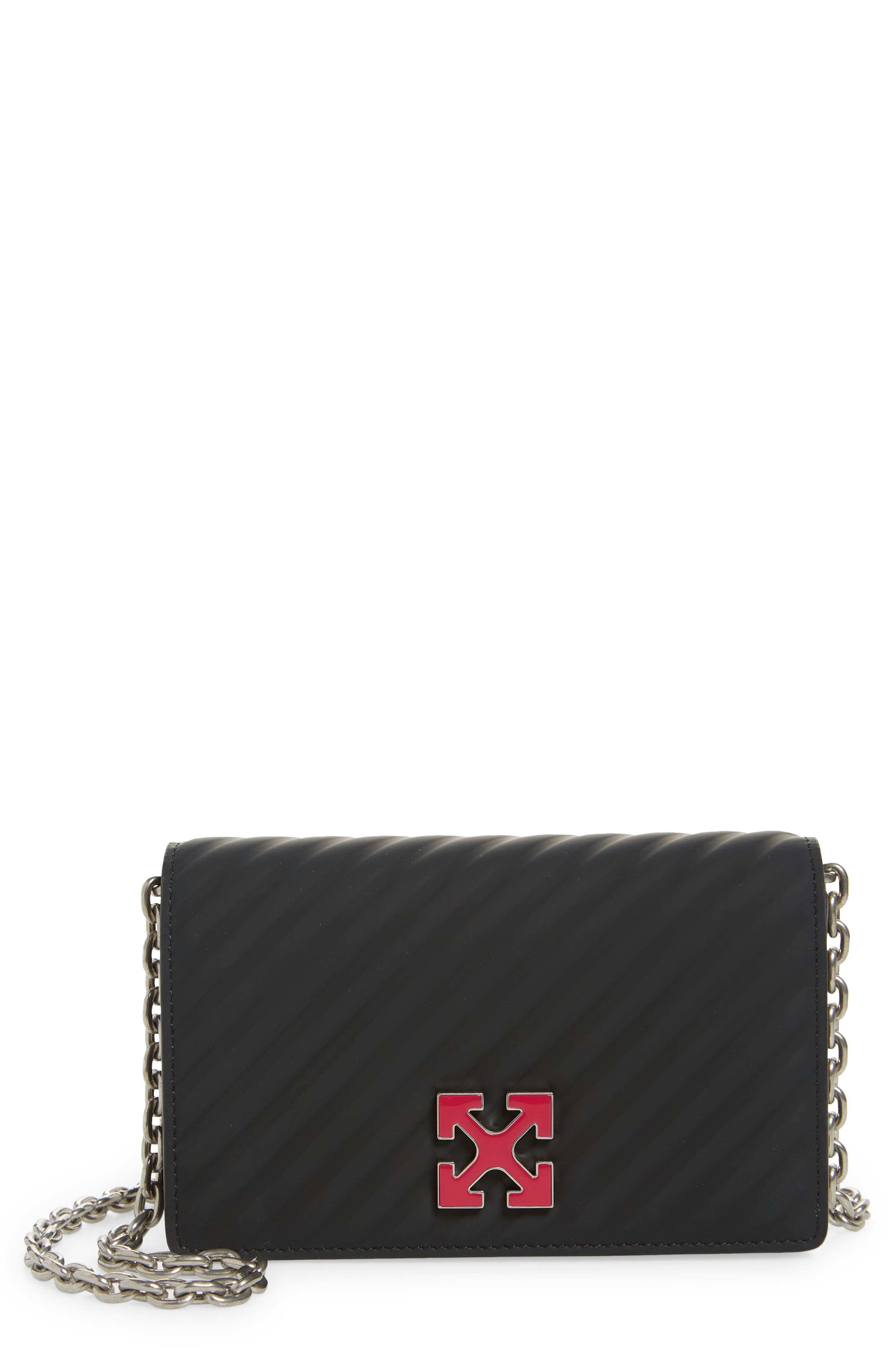 Off-White Jitney 0.5 Matte Leather Shoulder Bag, Main, color, 