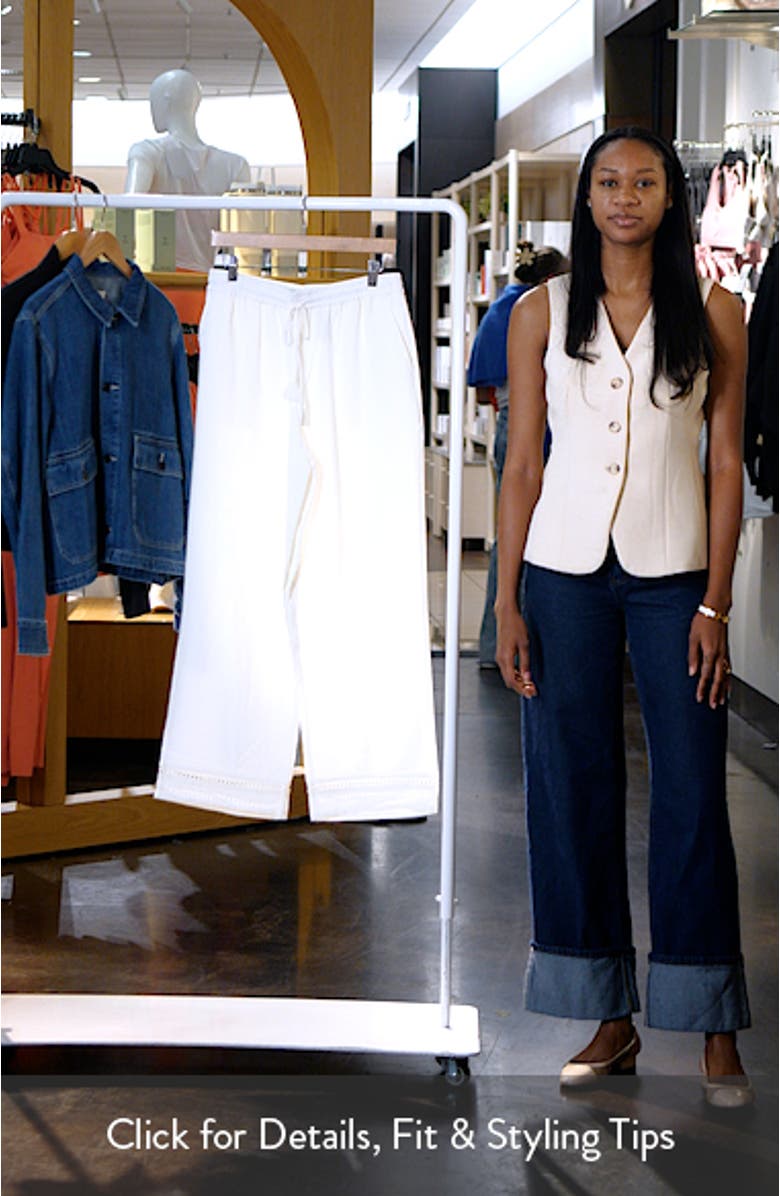 Crinkled Tie Waist Wide Leg Pants, sales video thumbnail