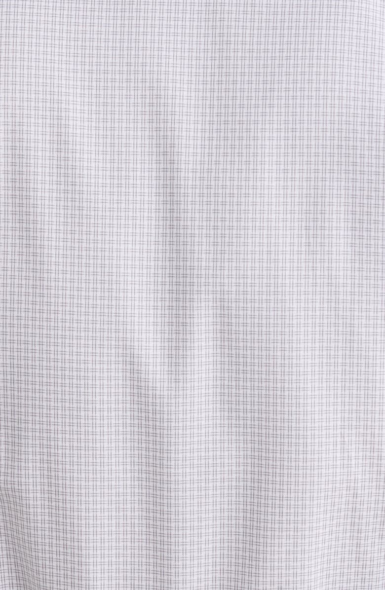 Nordstrom Trim Fit Jocko Check Premium Non Iron Cotton Dress Shirt, Alternate, color, Grey Jocko Pat