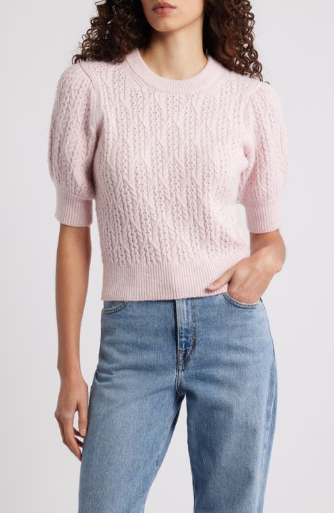 Mason Cable Short Sleeve Sweater