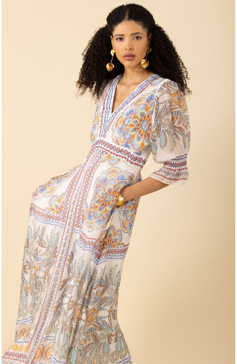 Hale Bob Treasure Chiffon Maxi Dress, Alternate, color,