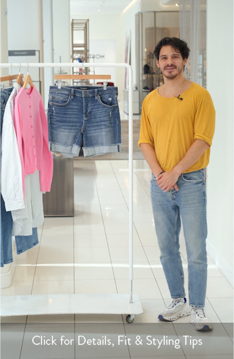 The Keeper Frayed Boyfriend Denim Shorts, sales video thumbnail