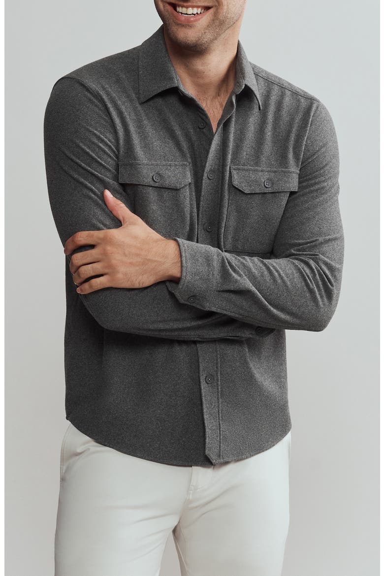 Stowaway Overshirt, Main, color, ASPHALT HEATHER