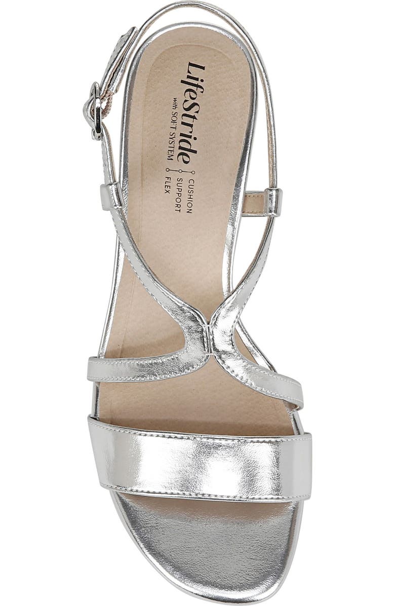 LifeStride Nolita Slingback Sandal, Alternate, color, Silver