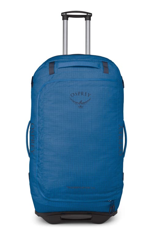Osprey Transporter 90-liter Duffle Wheeled Luggage In Blue Flame/nocturnal Blue