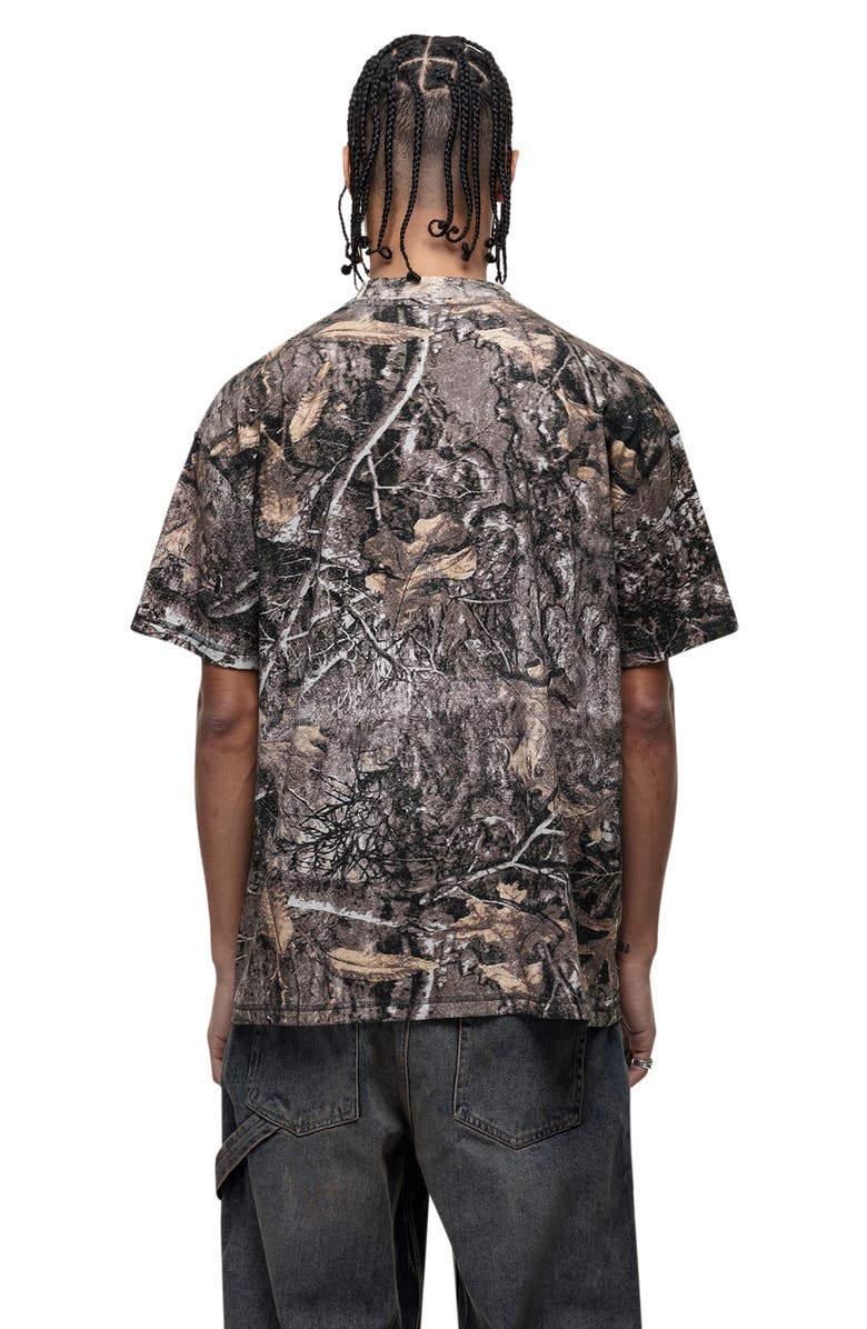 Good For Nothing Woodland Camo Print T-Shirt, Alternate, color, Camo