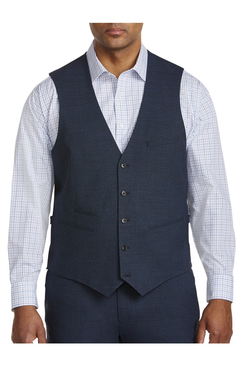 Performance Mélange Suit Vest, Main, color, BLUE