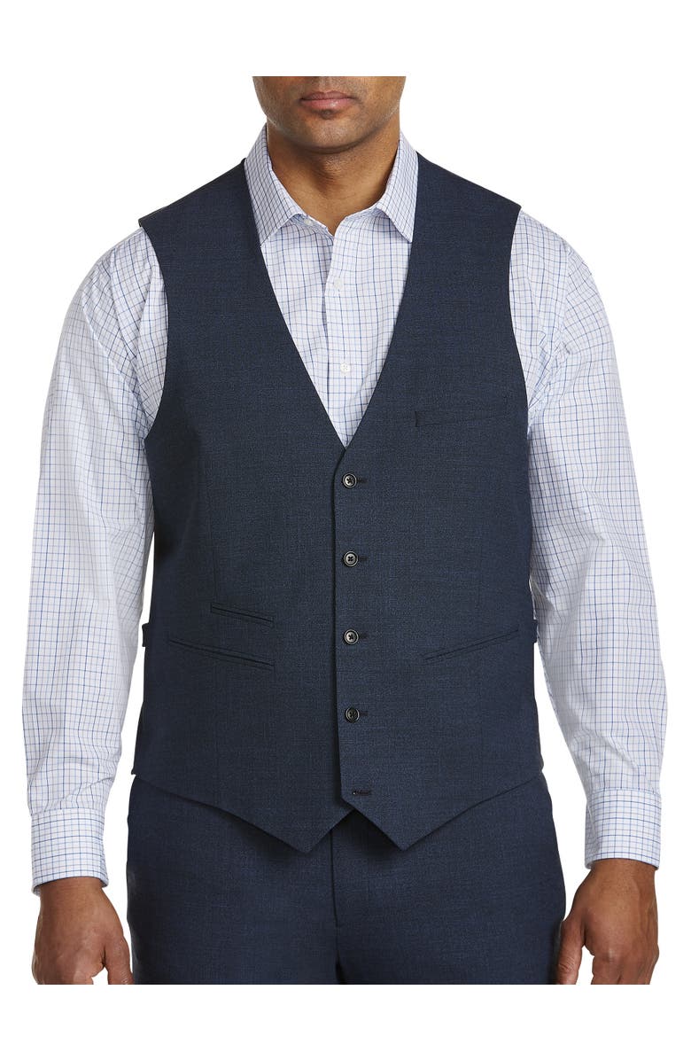 Synrgy by DXL Performance Mélange Suit Vest, Main, color, Blue