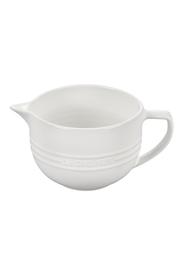Stoneware Batter Bowl, Main, color, WHITE