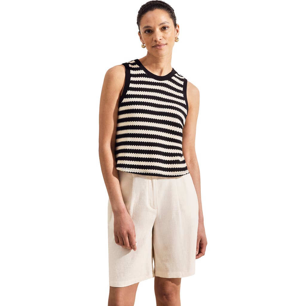 Ro&zo Stripe Knitted Sleeveless Shell Top
