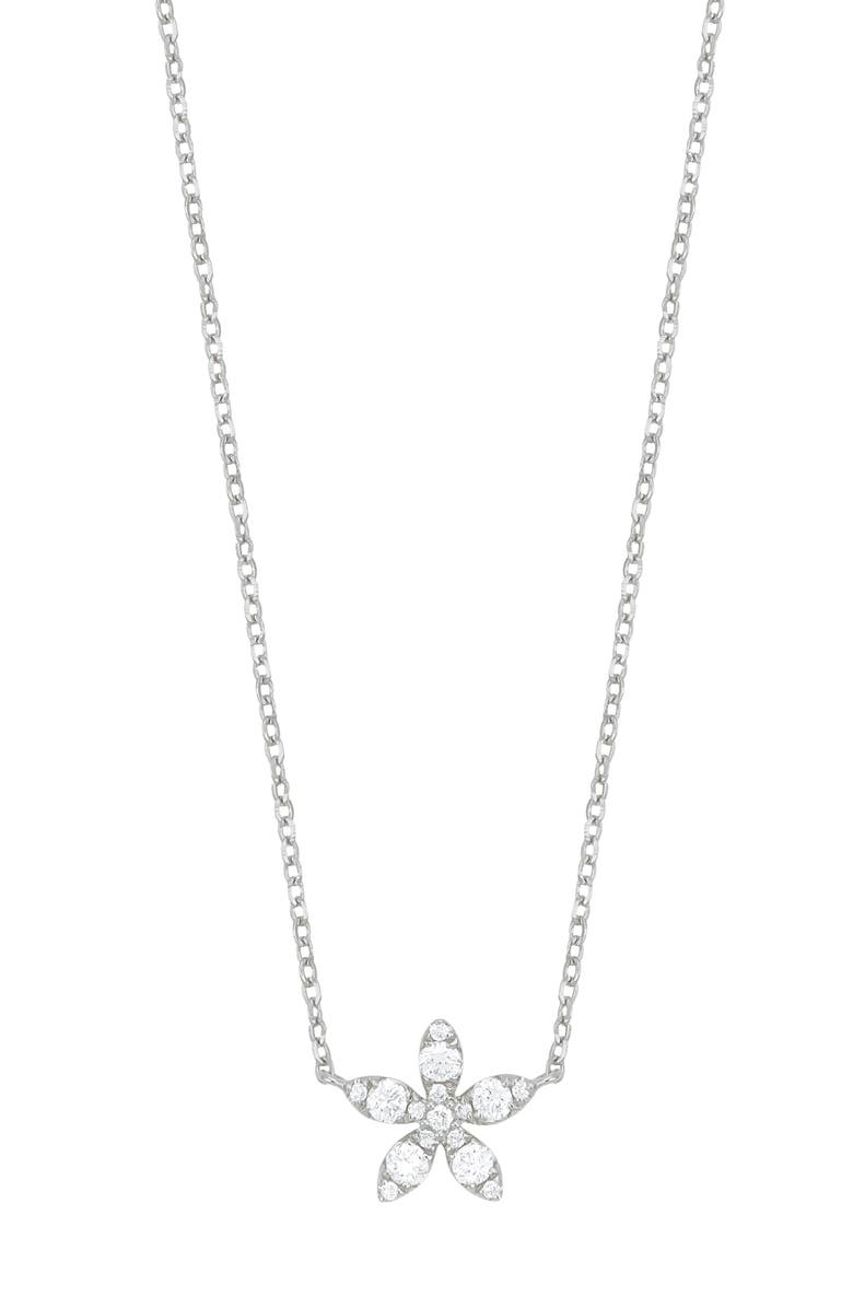 Bony Levy Mika Diamond Flower Pendant Necklace, Main, color, 18Kw