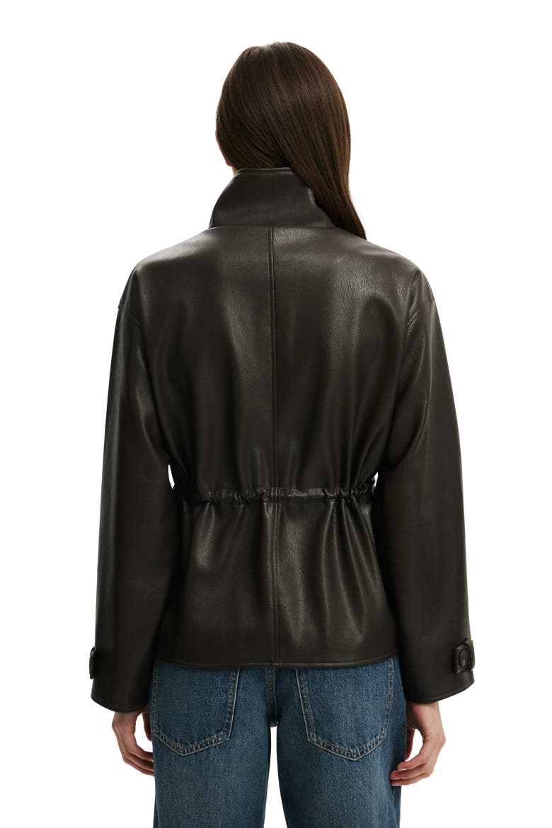 Women's Eli Faux Leather Parka, Alternate, color, Dark Burgundy