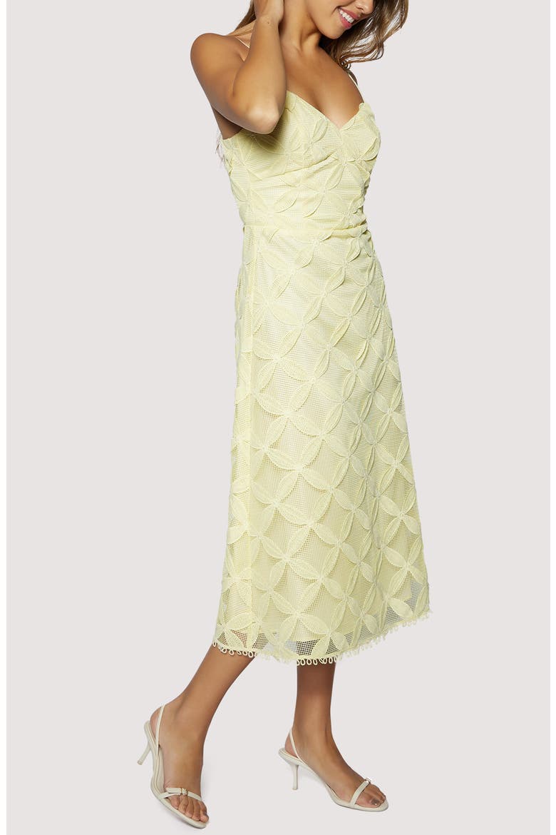 Maldives Bloom Midi Dress, Alternate, color, YELLOW
