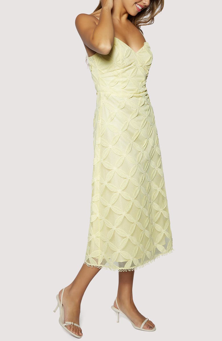 Lost + Wander Maldives Bloom Midi Dress, Alternate, color, Yellow