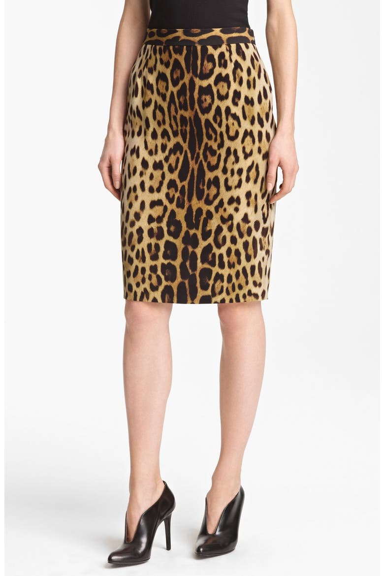 Cheap & Chic Leopard Print Pencil Skirt, Main, color, LEOPARD MULTI
