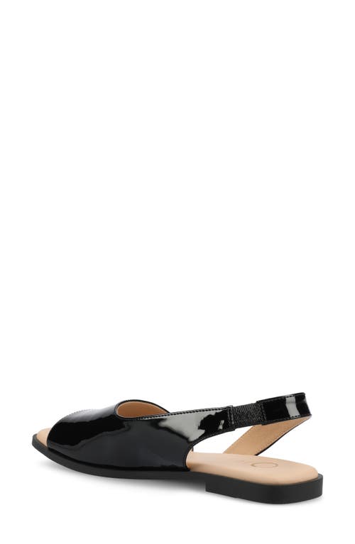 Journee Collection Brinsley Slingback Sandal In Patent/black