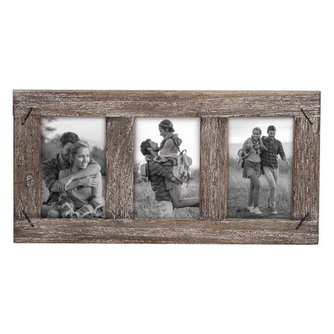 Single Photo Glass 4x6 Family & Friends Distressed Wood Picture Photo Frame