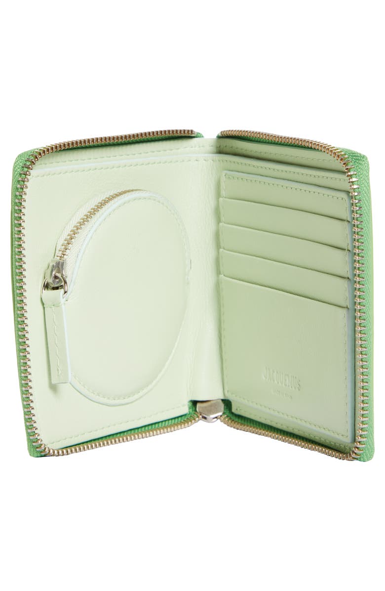 Jacquemus Le Carre Rond Leather Card Holder, Alternate, color, 