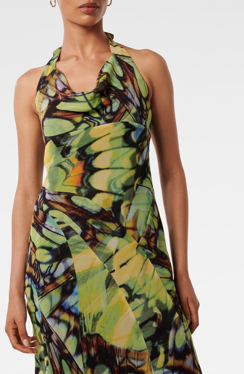 Ever New Macy Abstract Print Halter Dress, Alternate, color,