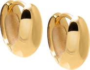 BY ADINA EDEN Bold Dome Huggie Earring 14K