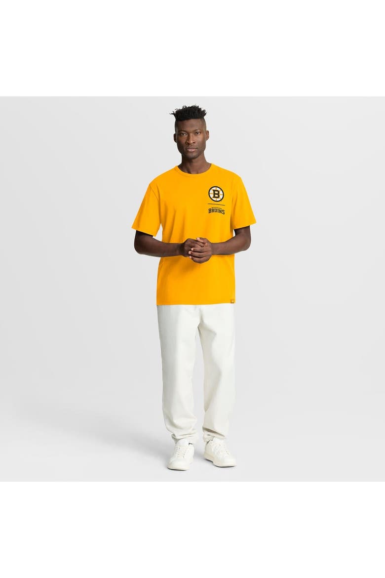 Men's Fanatics  Gold Boston Bruins Crash The Net Legacy T-Shirt, Alternate, color, Gold