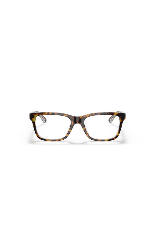 Ray Ban Ray-ban 48mm Square Optical Glasses In Brown