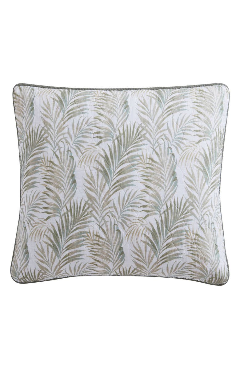 Tommy Bahama Maui Palm 3-Piece Quilt Set, Alternate, color, Sage Aqua